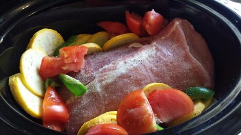Slow-Cooker Pork Roast with Summer Vegetables Image